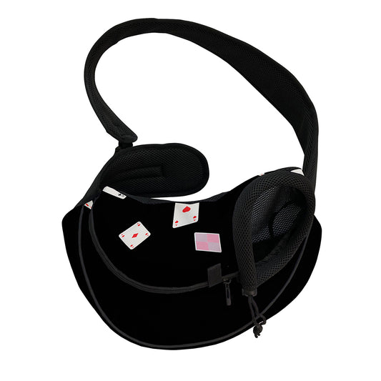 Falling Casino Card Print Pet Sling Carrier