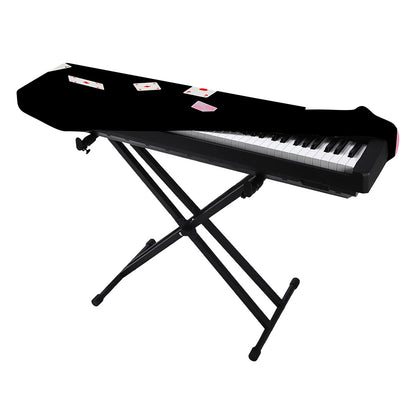 Falling Casino Card Print Piano Keyboard Cover