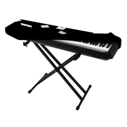 Falling Casino Card Print Piano Keyboard Cover