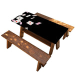 Falling Casino Card Print Picnic Table Cover