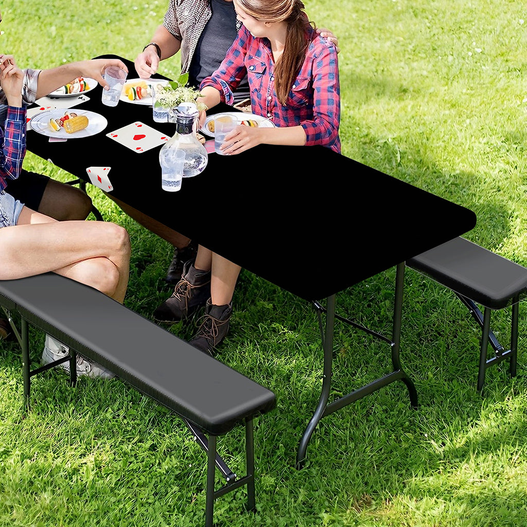 Falling Casino Card Print Picnic Table Cover