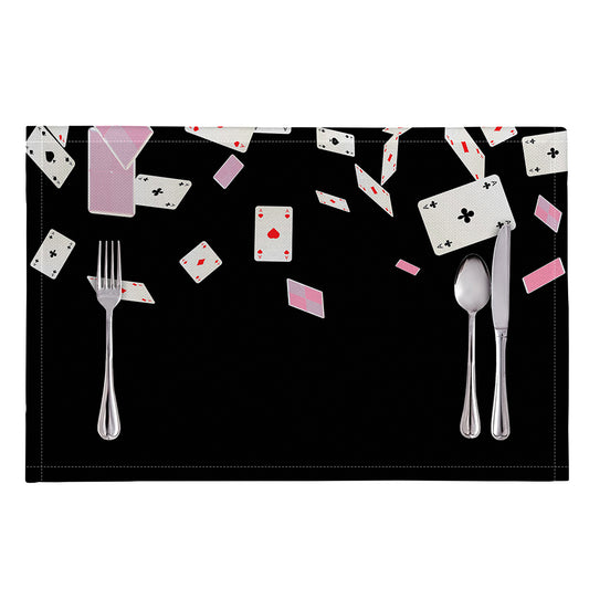 Falling Casino Card Print Placemat