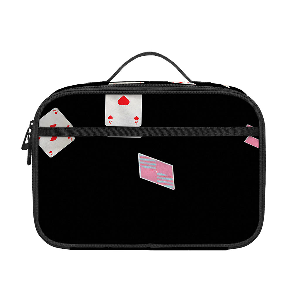 Falling Casino Card Print Portable Lunch Bag