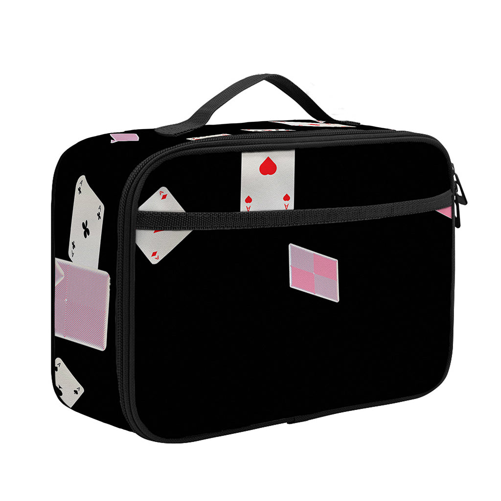 Falling Casino Card Print Portable Lunch Bag