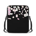 Falling Casino Card Print Rectangular Crossbody Bag