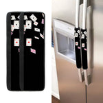 Falling Casino Card Print Refrigerator Handle Covers