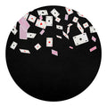 Falling Casino Card Print Round Blanket