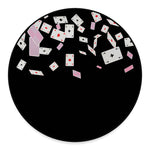 Falling Casino Card Print Round Floor Mat