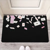 Falling Casino Card Print Rubber Doormat