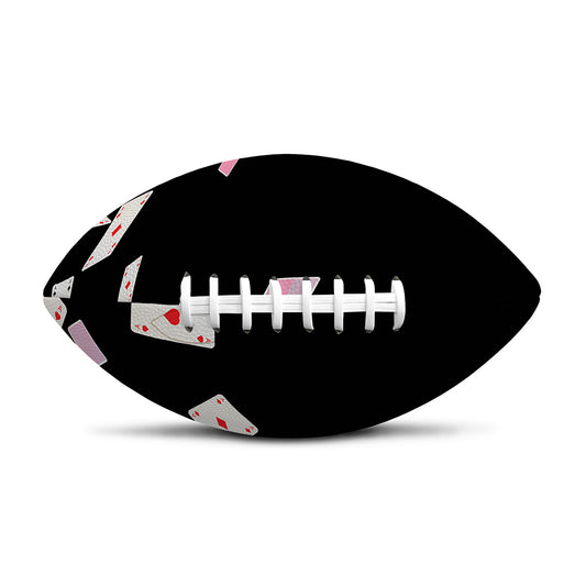 Falling Casino Card Print Rugby Ball