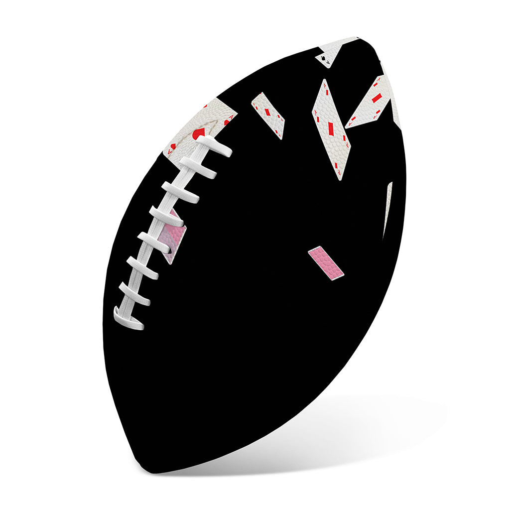 Falling Casino Card Print Rugby Ball