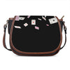 Falling Casino Card Print Saddle Bag