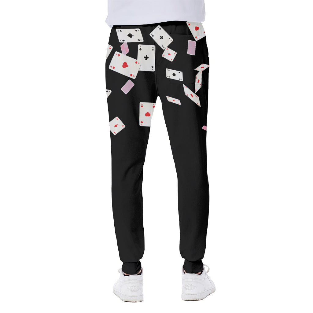 Falling Casino Card Print Scuba Joggers