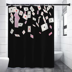 Falling Casino Card Print Shower Curtain