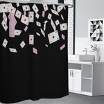 Falling Casino Card Print Shower Curtain