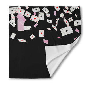Falling Casino Card Print Silk Bandana