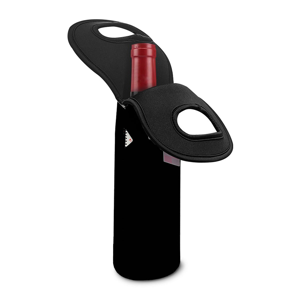 Falling Casino Card Print Single Neoprene Wine Tote