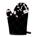 Falling Casino Card Print Single Oven Mitt