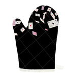 Falling Casino Card Print Single Oven Mitt