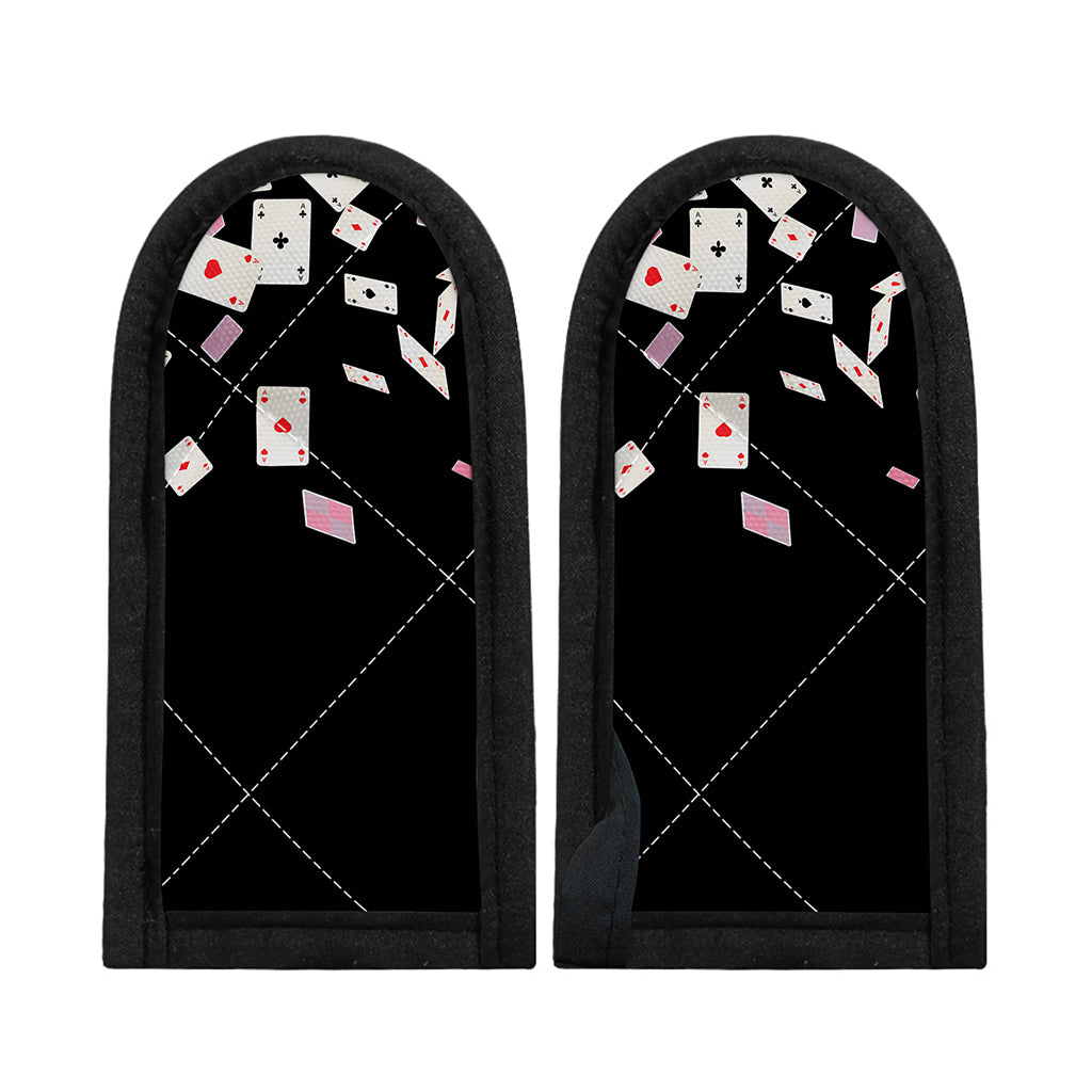 Falling Casino Card Print Skillet Handle Cover