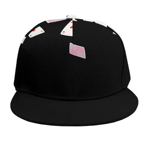 Falling Casino Card Print Snapback Cap