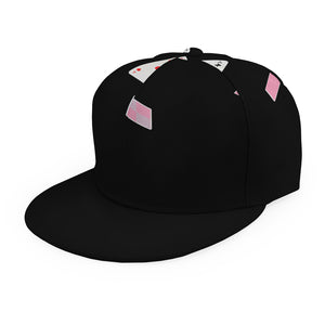 Falling Casino Card Print Snapback Cap