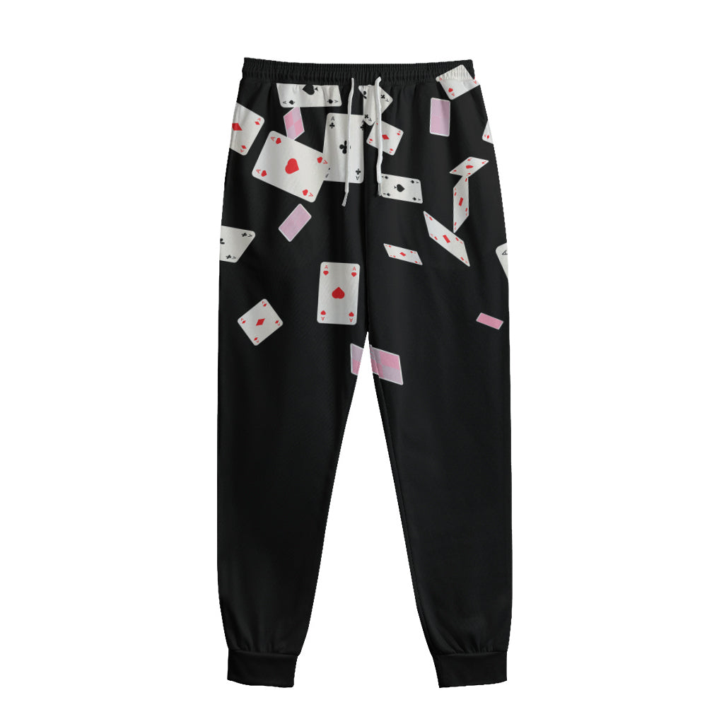 Falling Casino Card Print Sweatpants