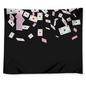 Falling Casino Card Print Tapestry