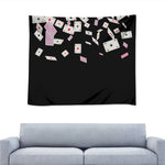 Falling Casino Card Print Tapestry