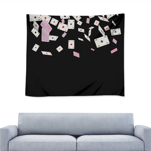 Falling Casino Card Print Tapestry