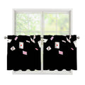 Falling Casino Card Print Tier Curtains