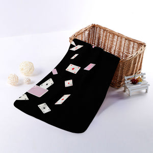 Falling Casino Card Print Towel