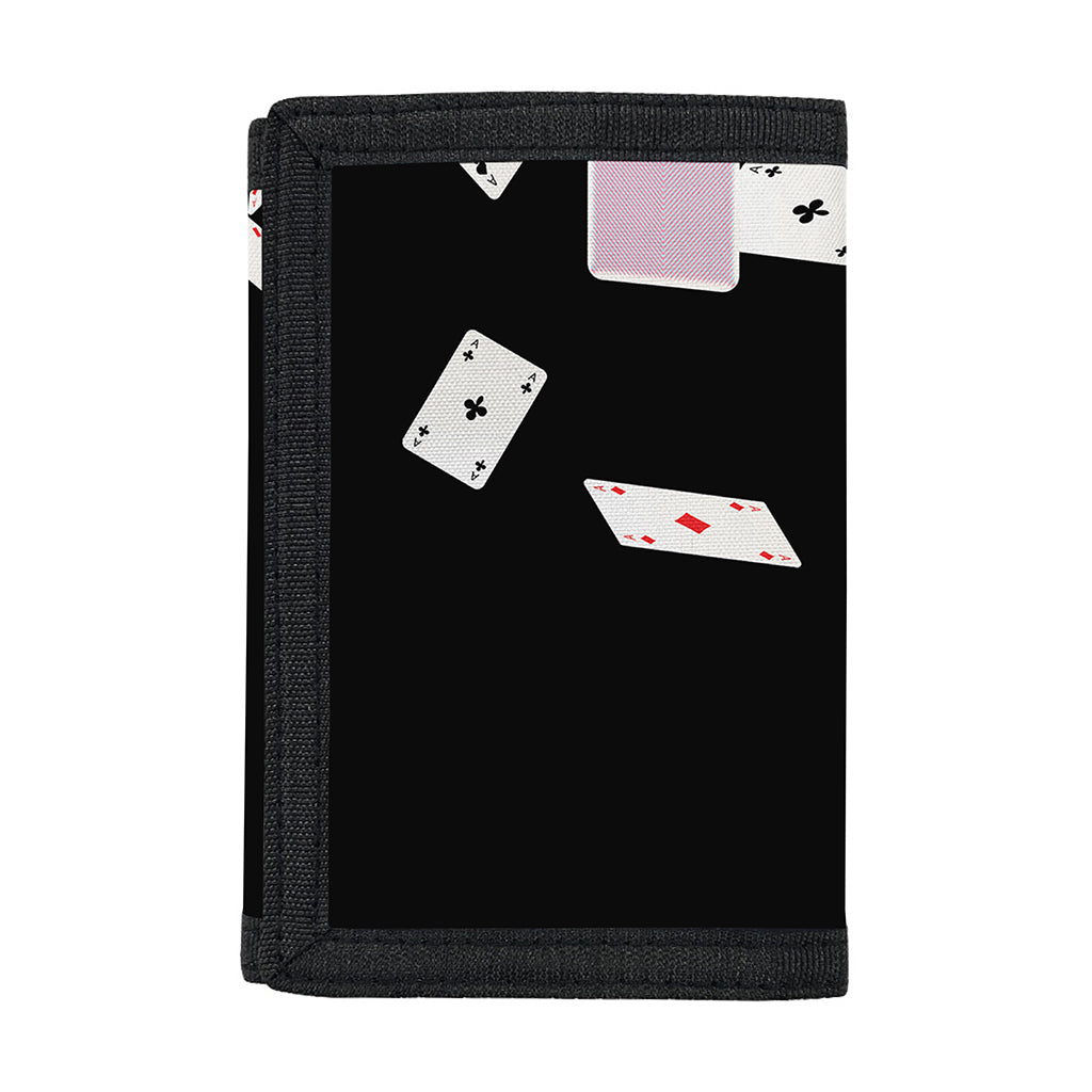 Falling Casino Card Print Trifold Wallet