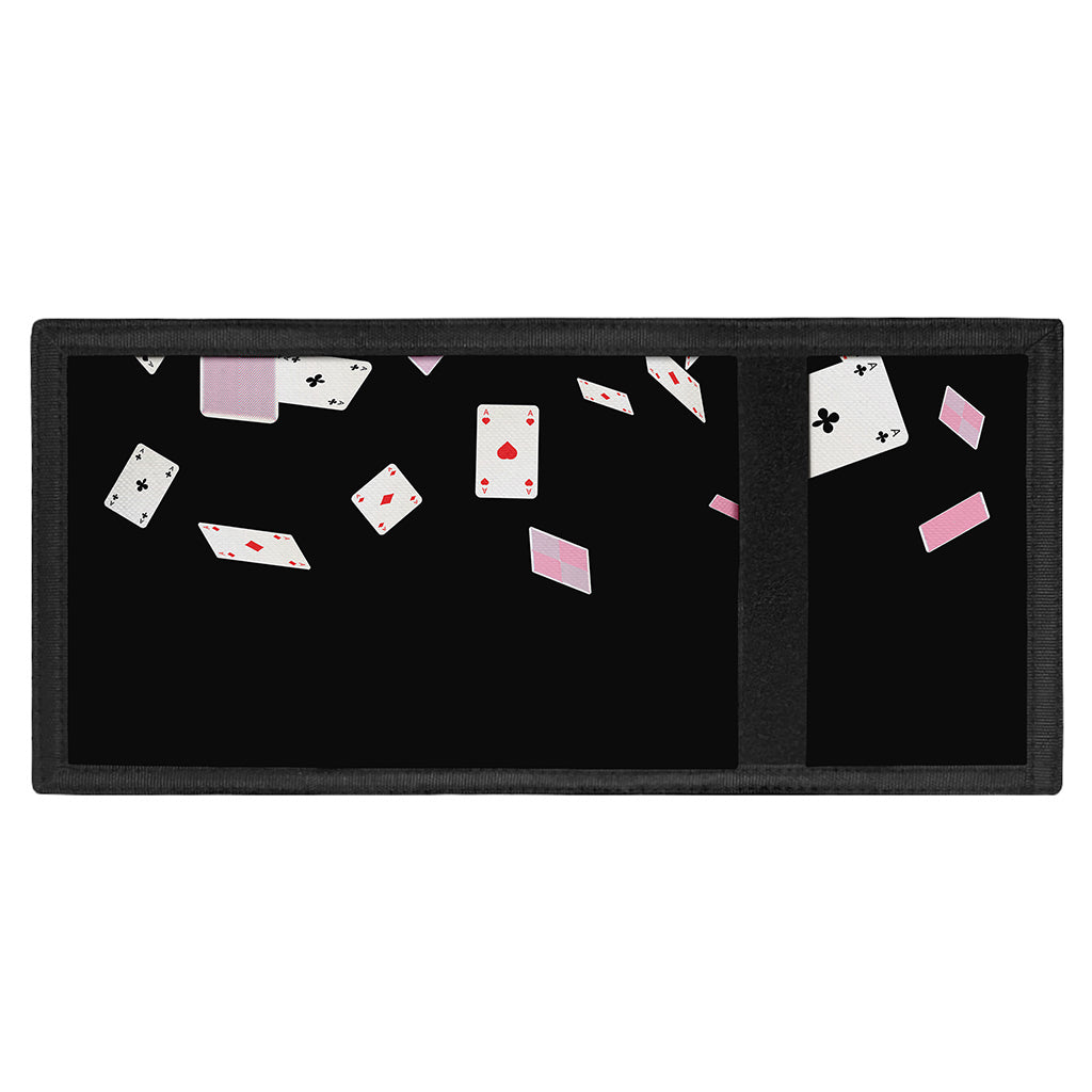 Falling Casino Card Print Trifold Wallet