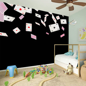 Falling Casino Card Print Wall Sticker