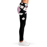 Falling Casino Card Print Women's Leggings