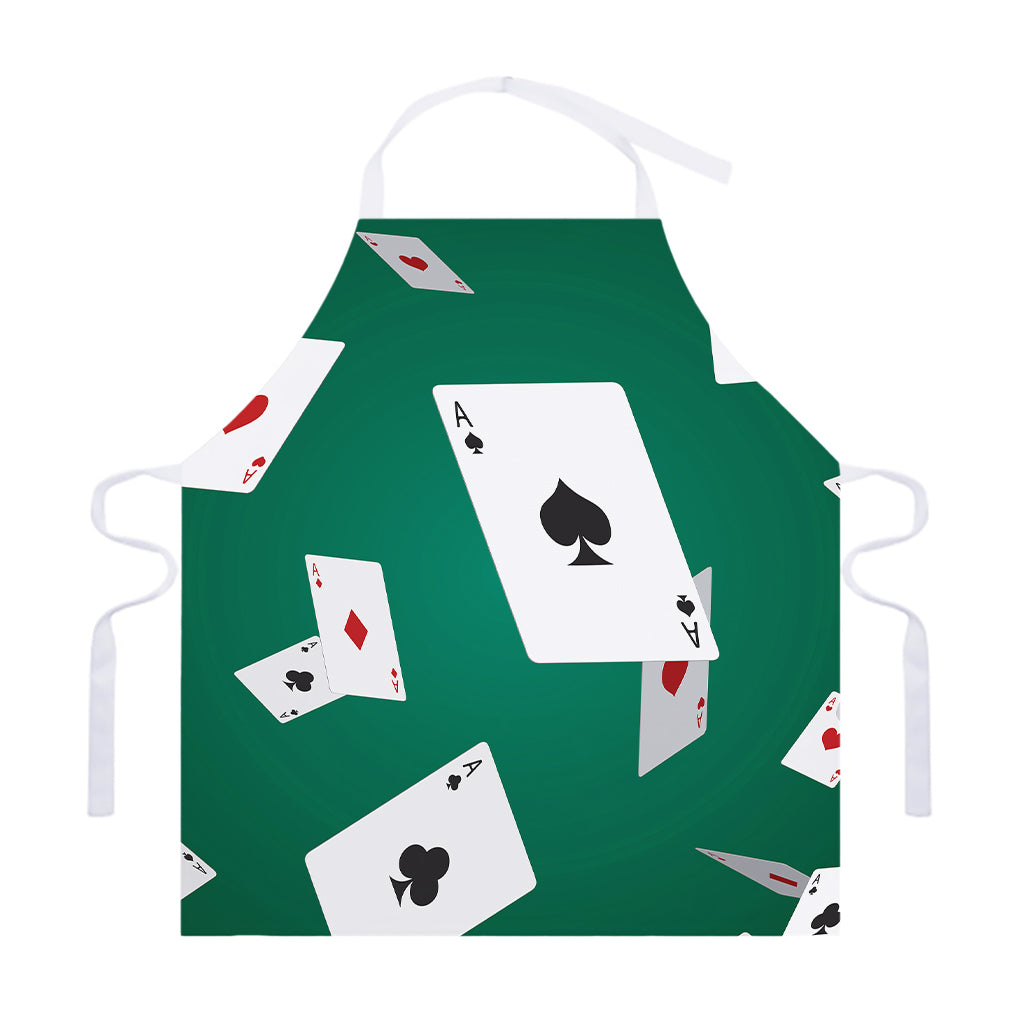 Falling Poker Cards Print Adjustable Apron