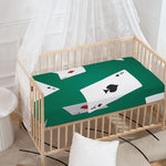 Falling Poker Cards Print Baby Crib Sheet