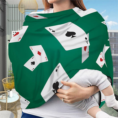 Falling Poker Cards Print Baby Seat Cover