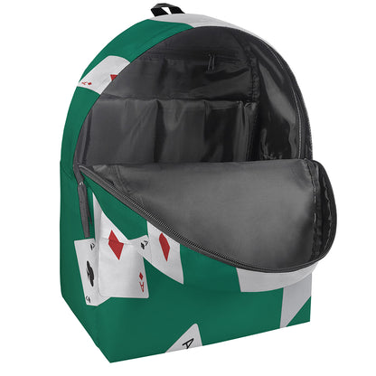 Falling Poker Cards Print Backpack