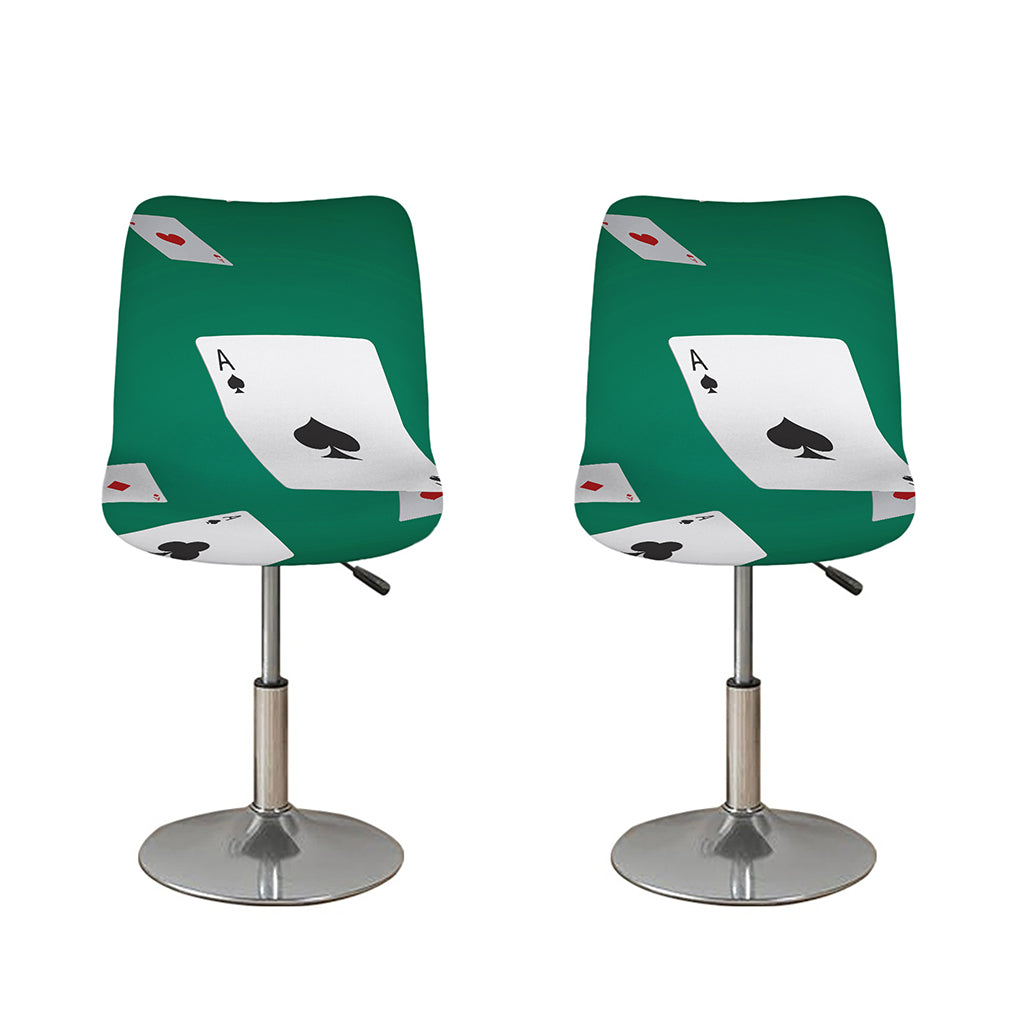 Falling Poker Cards Print Bar Stool Covers