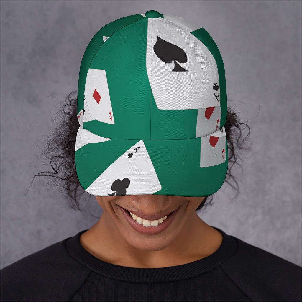 Falling Poker Cards Print Baseball Cap