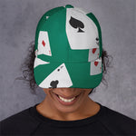 Falling Poker Cards Print Baseball Cap