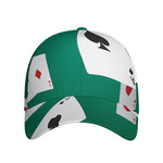 Falling Poker Cards Print Baseball Cap