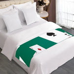 Falling Poker Cards Print Bed Runner