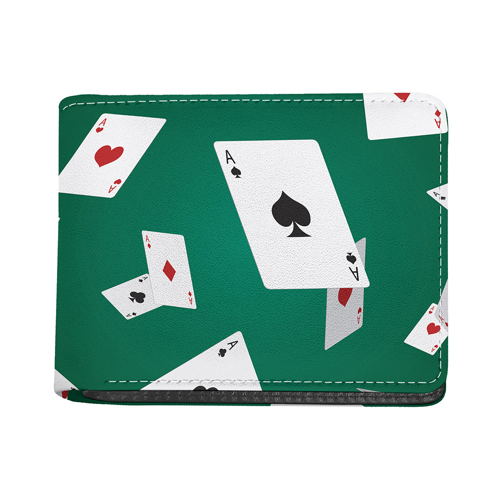 Falling Poker Cards Print Bifold Wallet