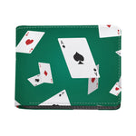 Falling Poker Cards Print Bifold Wallet
