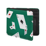 Falling Poker Cards Print Bifold Wallet