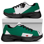 Falling Poker Cards Print Black Chunky Shoes