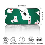 Falling Poker Cards Print Car Windshield Sun Shade